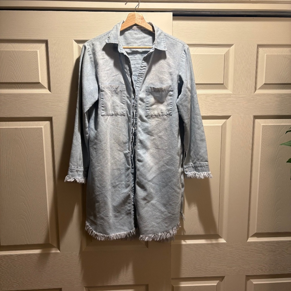 Francis Cabrel Light Denim Shirt Dress